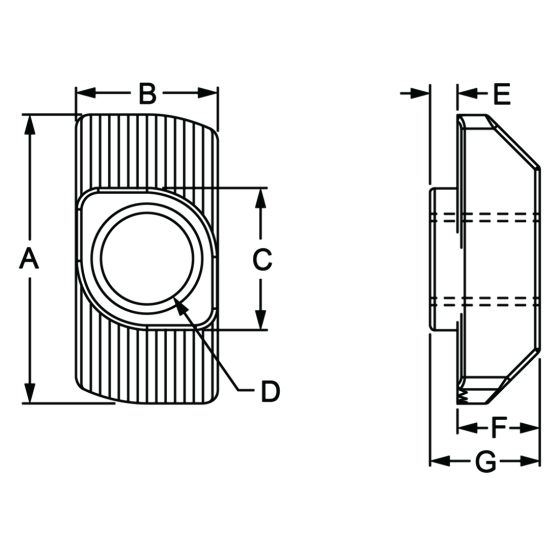 80/20 Standard Drop-in T-Nut 10-32 | TECO Technology