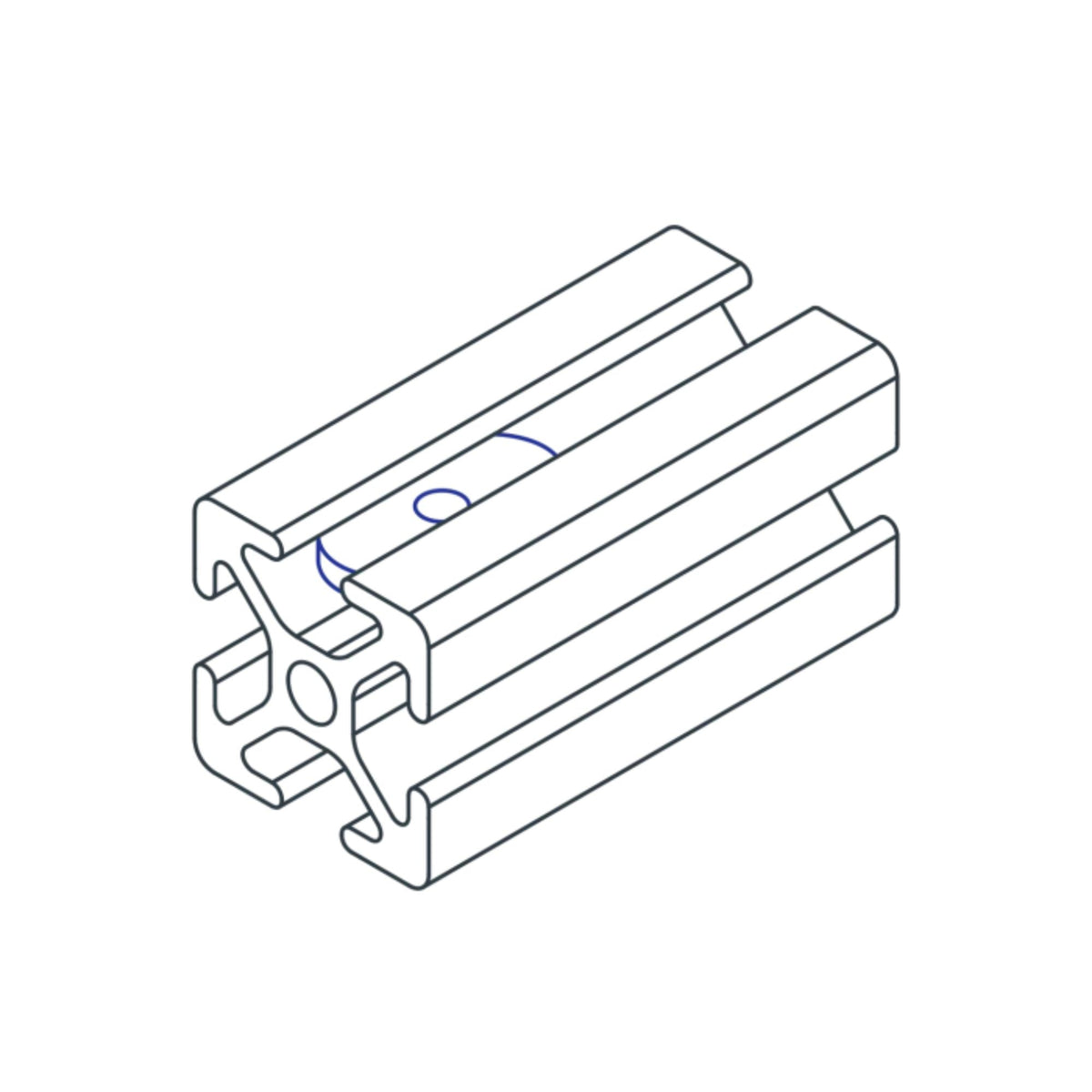 diagram of a t-nut being inserted into the t-slot of a metal bar