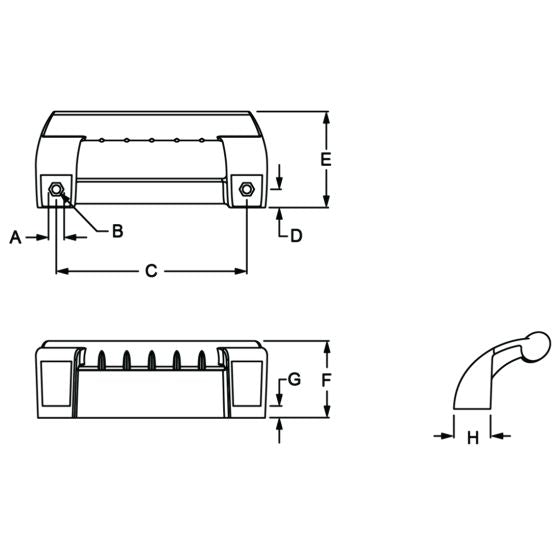 diagram of a plastic handle