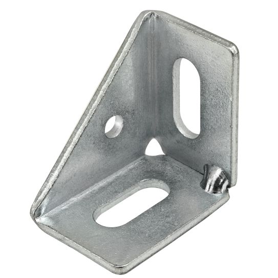 metal, inside corner bracket with one hole on each side