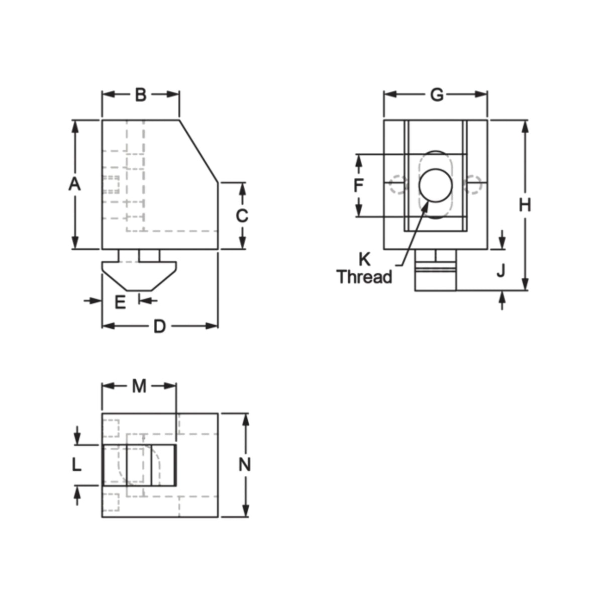 diagram of a panel mount block