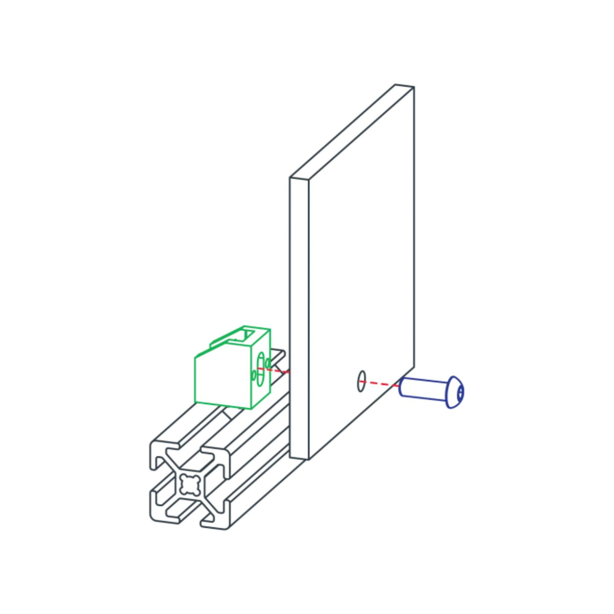 diagram of a panel mount block