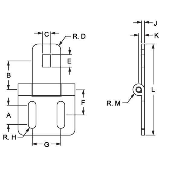 diagram of a panel hinge