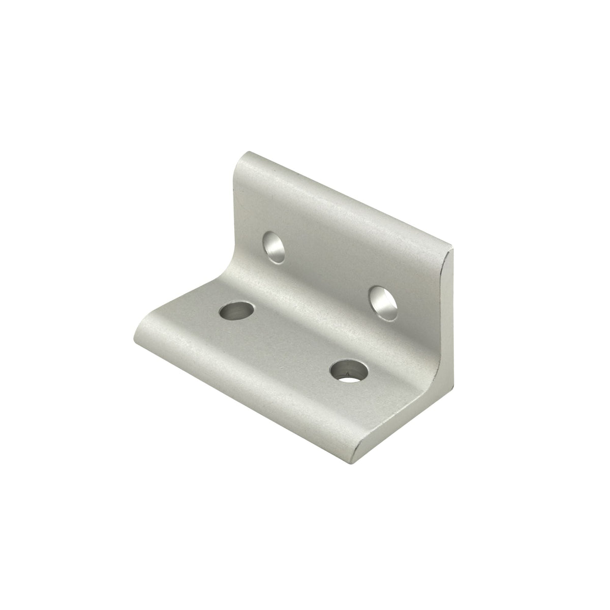 wide metal corner bracket with two mounting holes on each of the two sides