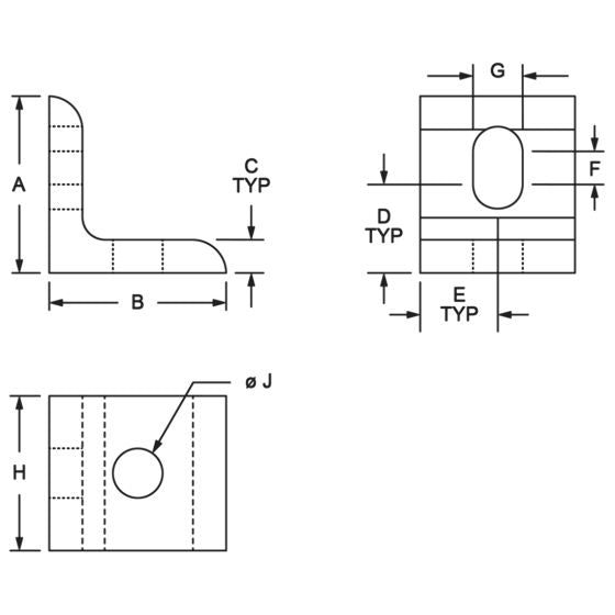 diagram of a corner bracket
