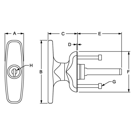 diagram of a handle