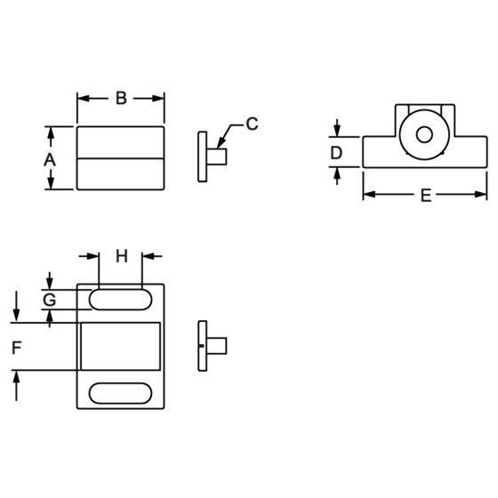 diagram of a door catch unit