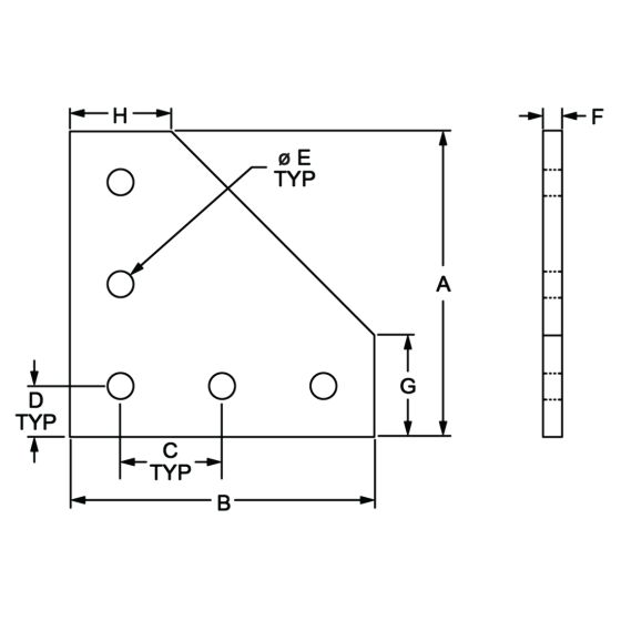 diagram of an angled flat plate