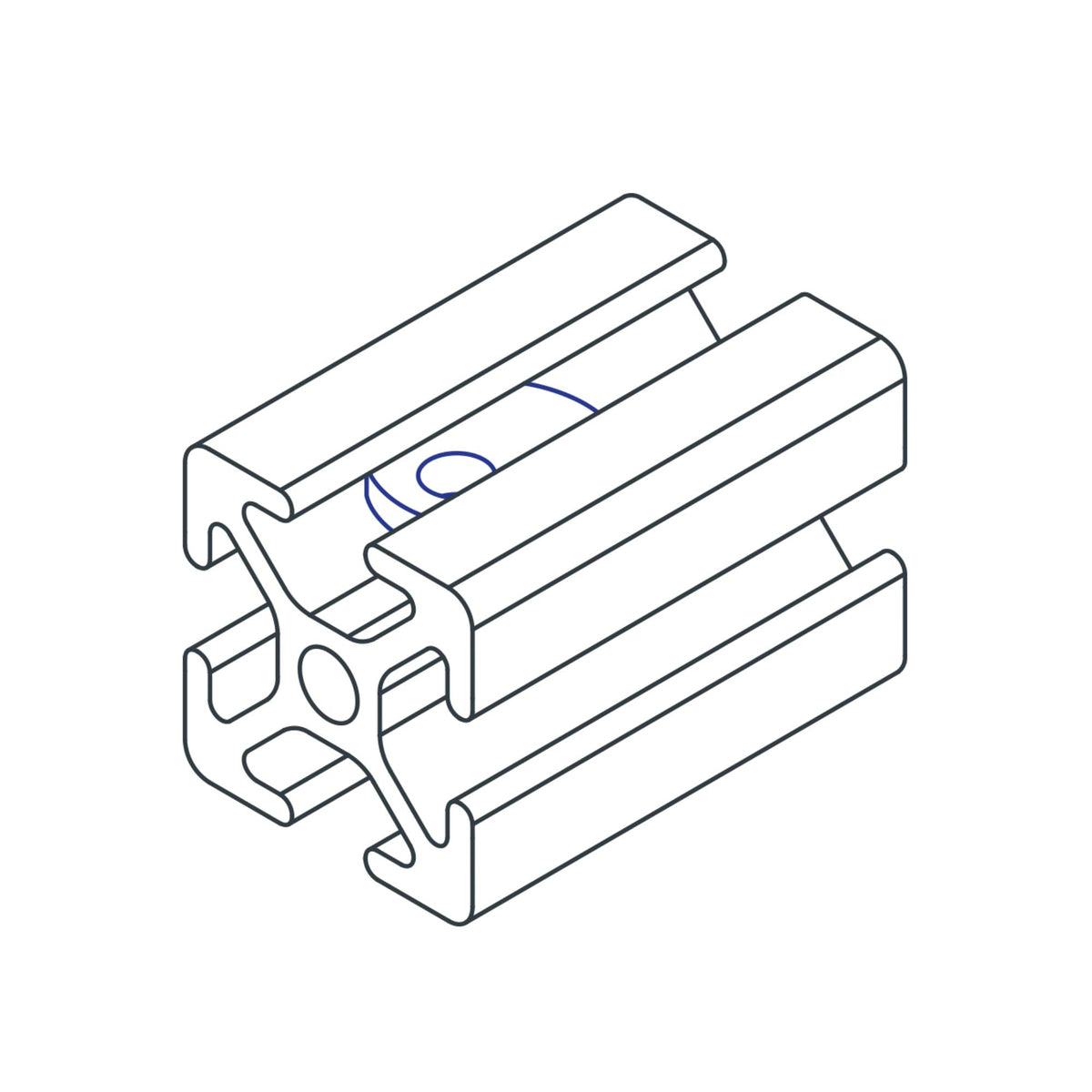 diagram of a t-nut in a corner connection