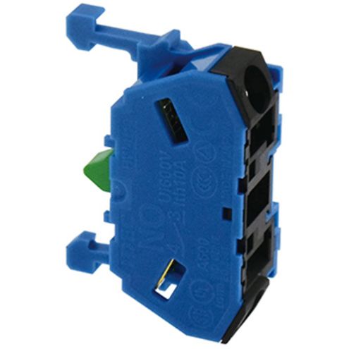 Teknic S1 Push Button Contact Block - NO Momentary Switch 10A AC/DC - Green Button