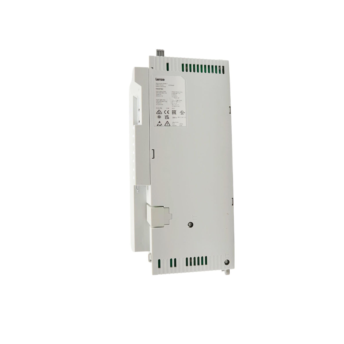Lenze | i510 15hp Cabinet mount 480volt 5digital inputs, 2 analog inputs, 1 digital output 1 analog Output, 1 relay | I51BE311F10V11000S - side view