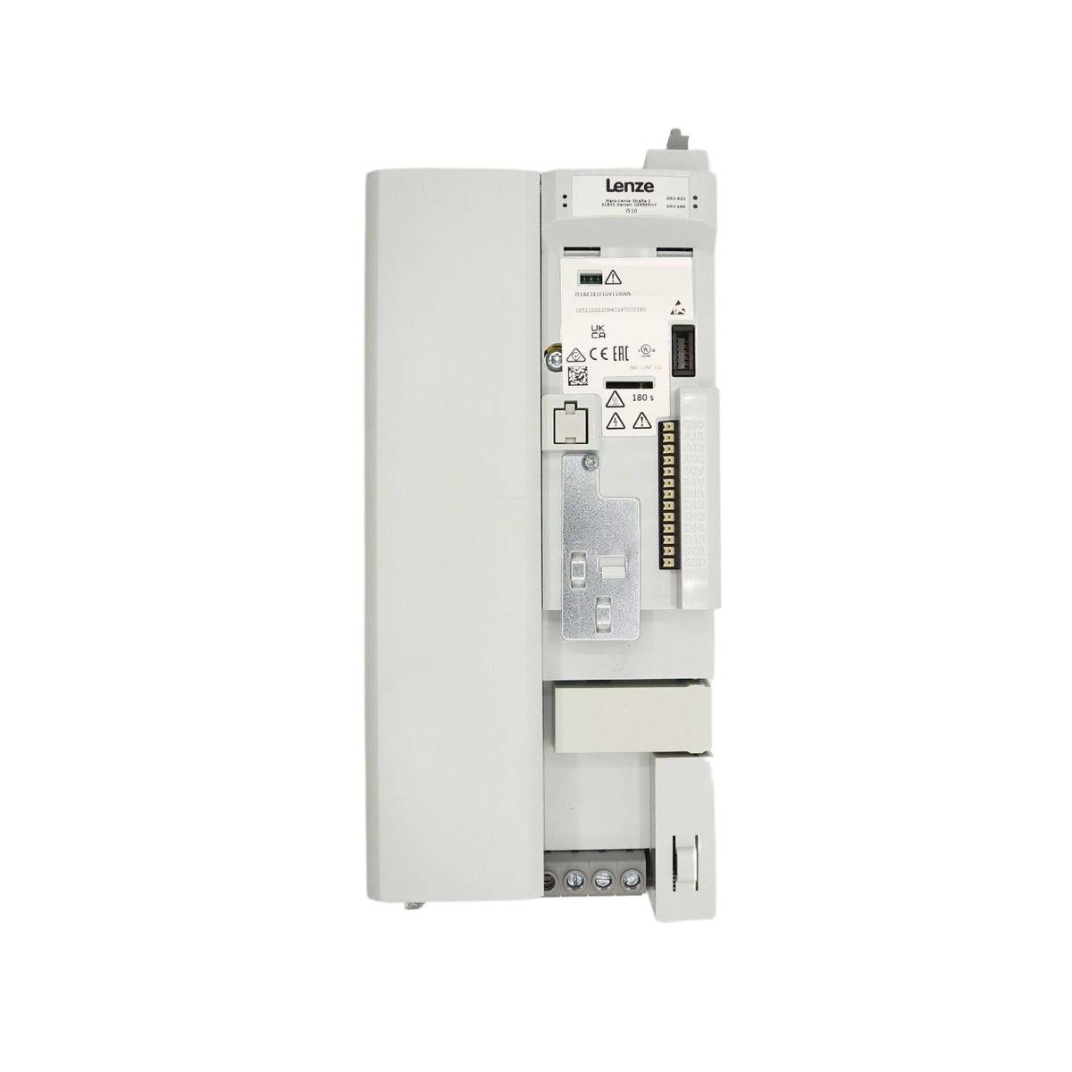 Lenze | i510 15hp Cabinet mount 480volt 5digital inputs, 2 analog inputs, 1 digital output 1 analog Output, 1 relay | I51BE311F10V11000S - front view