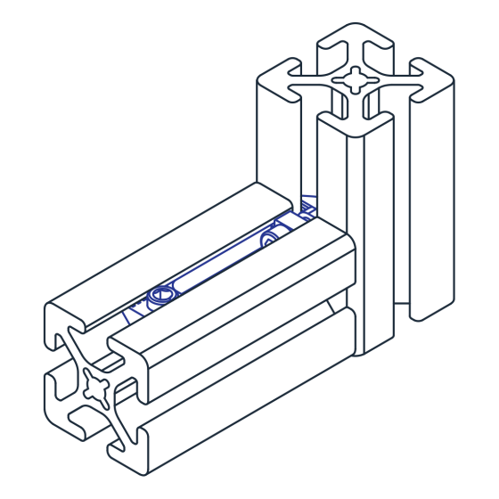 diagram of a milling connector inserted into a t-slotted bar