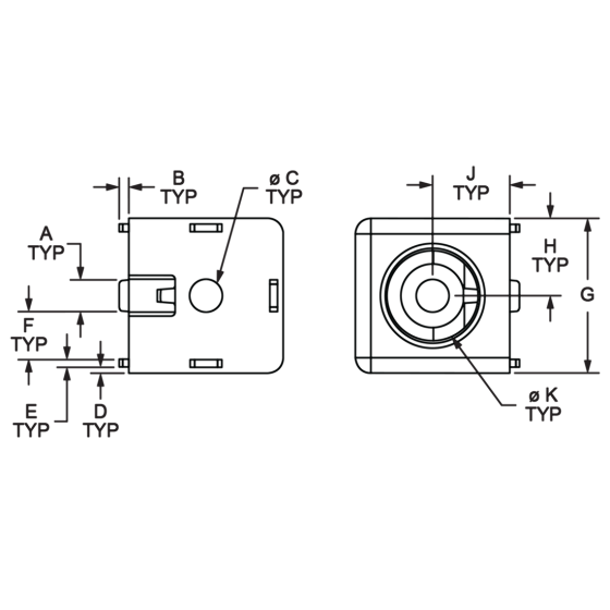 diagram of a square corner connector