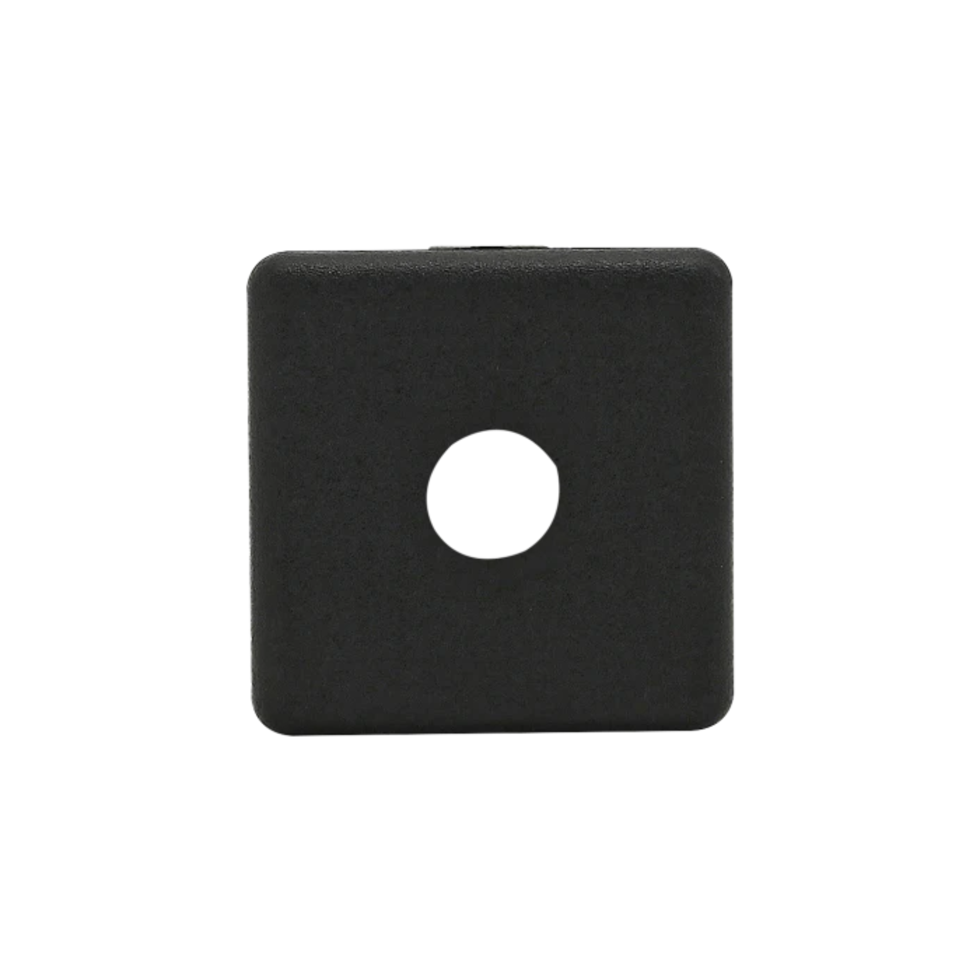 black square with a hole in the center