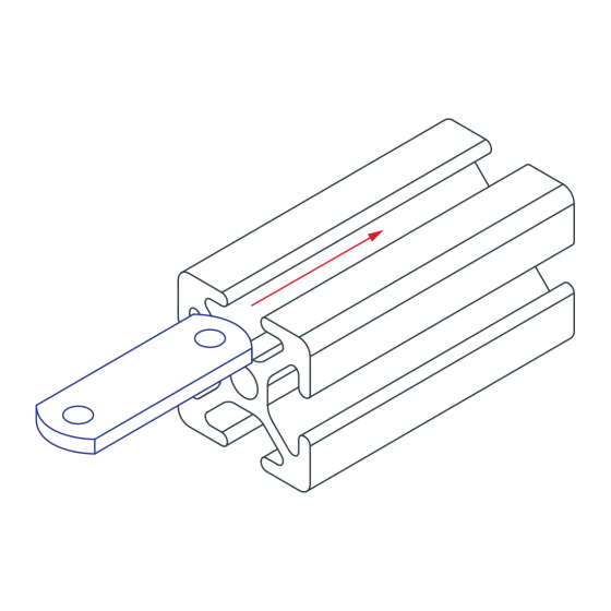 diagram of a t-nut being inserted in a t-slotted bar