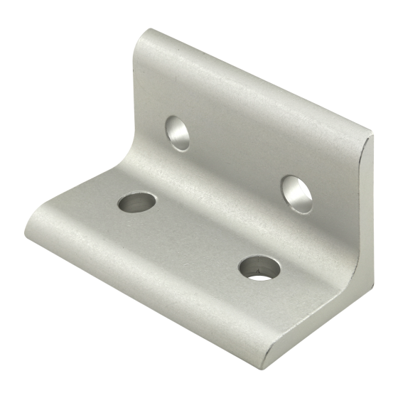 wide corner bracket with two holes on each of the sides
