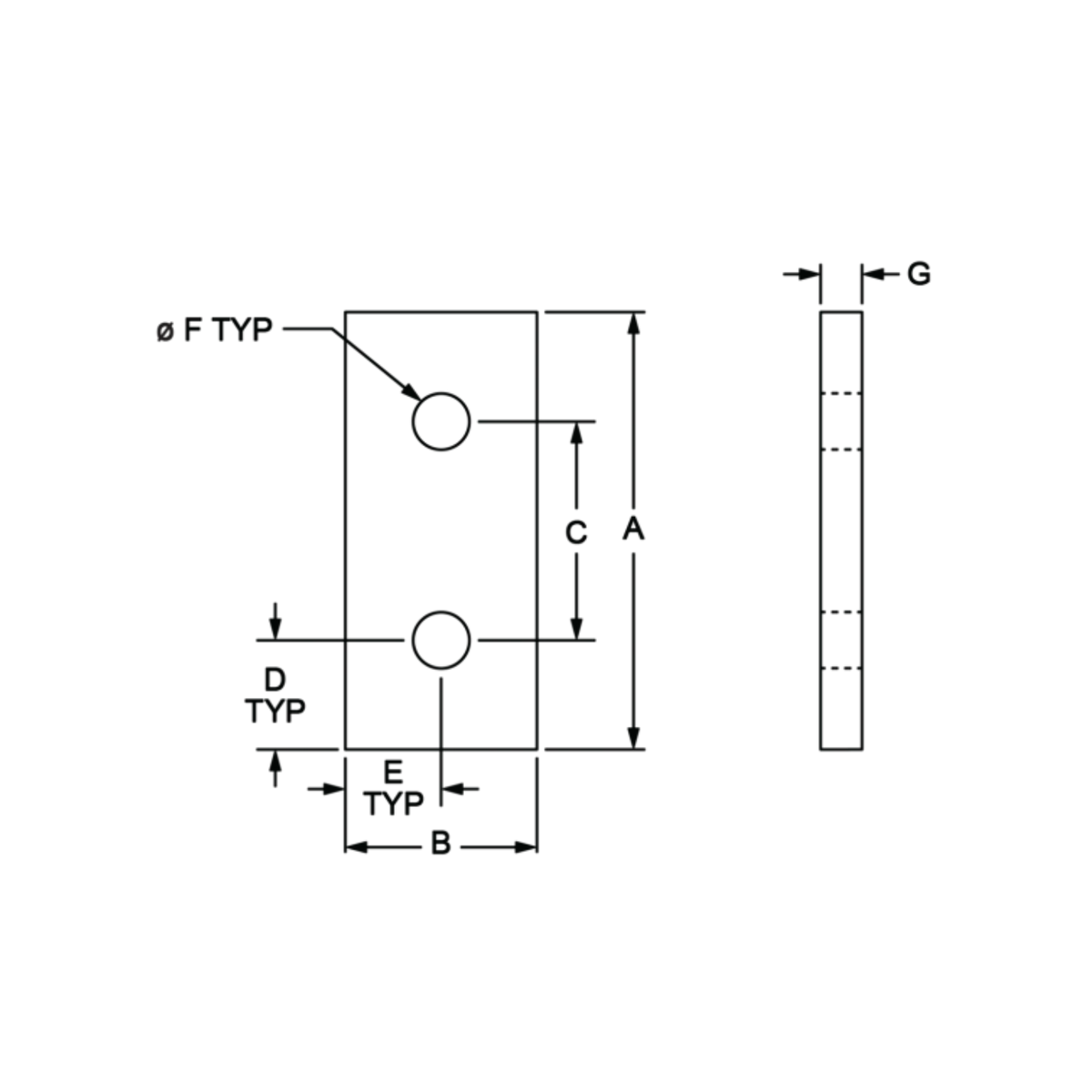 diagram of a joining strip flat plate