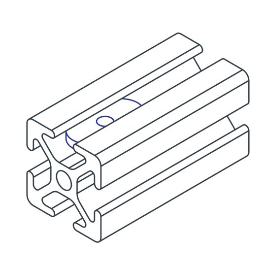 diagram of a t-nut inserted into a t-slotted bar