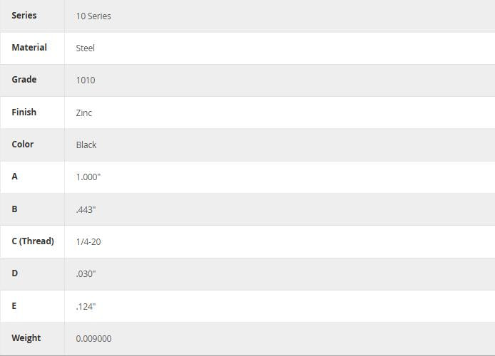 80/20 | 10 Series 1/4-20 Slide-in Economy T-Nut - Centered Thread | 3382