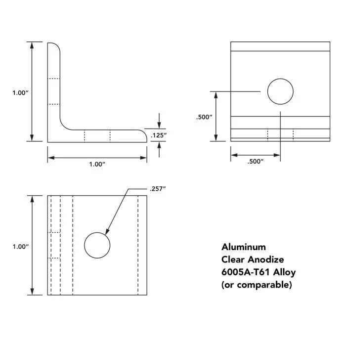 80/20 | 10 Series 2 Hole Inside Corner Bracket | 4108