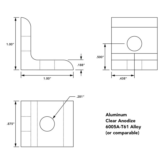 80/20 | 10 Series 2 Hole - Inside Corner Bracket | 4119