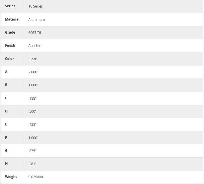 80/20 | 10 Series 3 Hole - Inside Corner Bracket | 4176