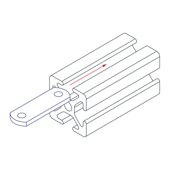 diagram of a t-nut being inserted in a t-slotted bar