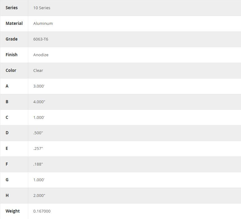 80/20 | 10 Series 8 Hole - Tee Flat Plate | 4155