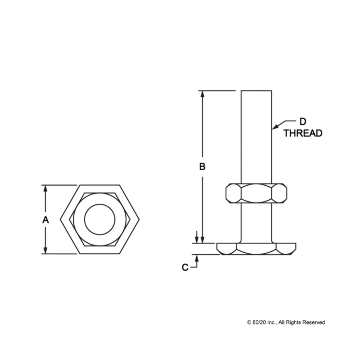 diagram of a leveling foot