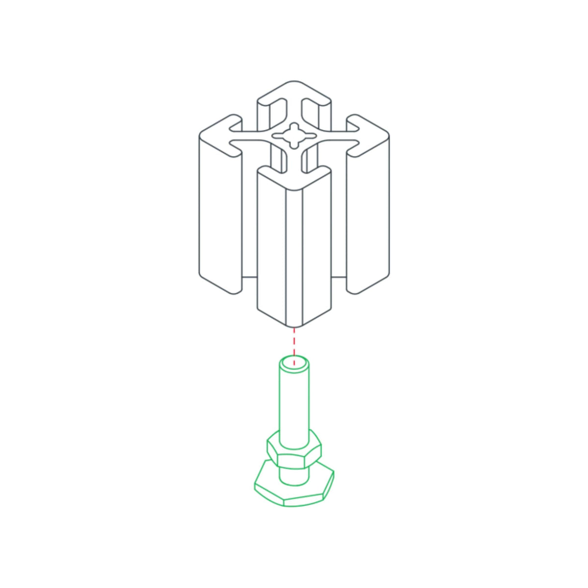 diagram of a leveling foot