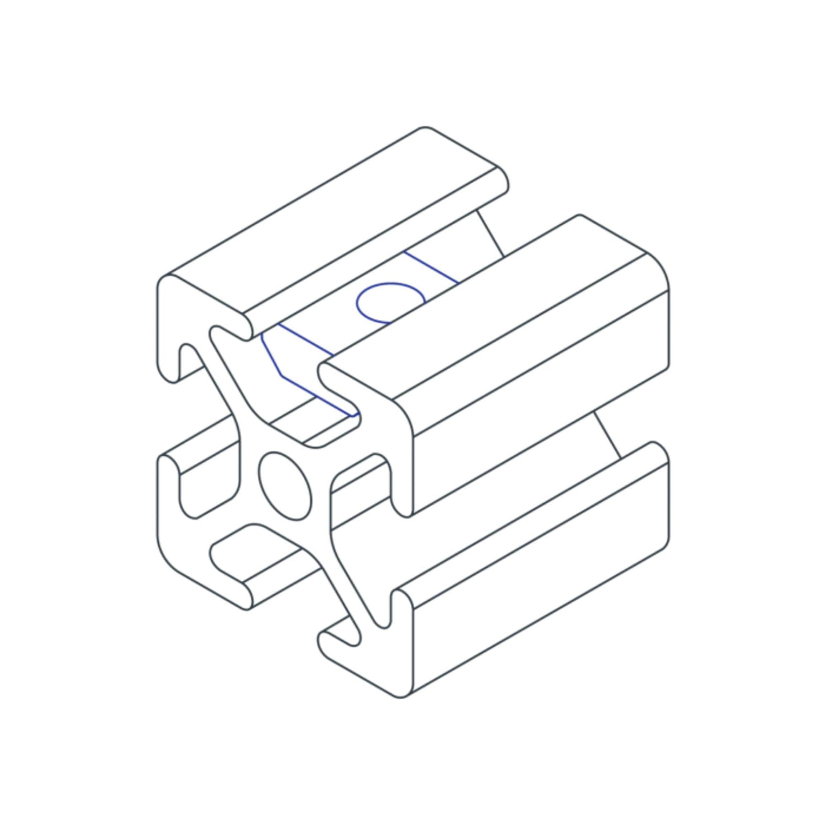 diagram of a t-nut inserted into a t-slotted bar