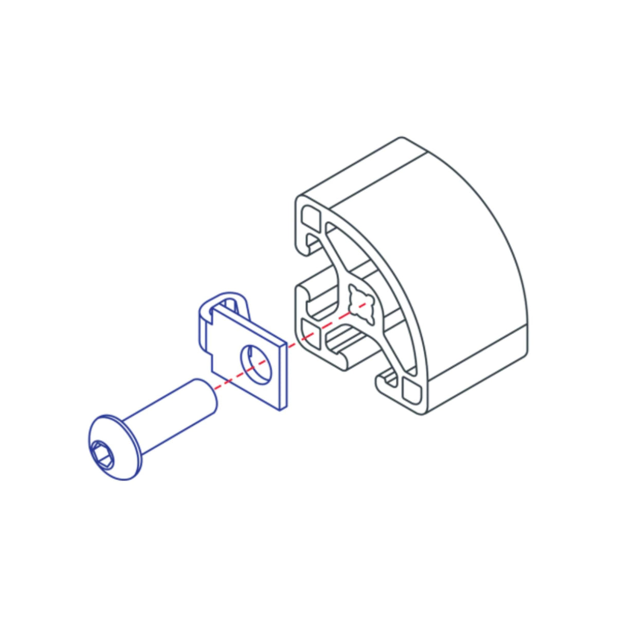 diagram of a fastener clip