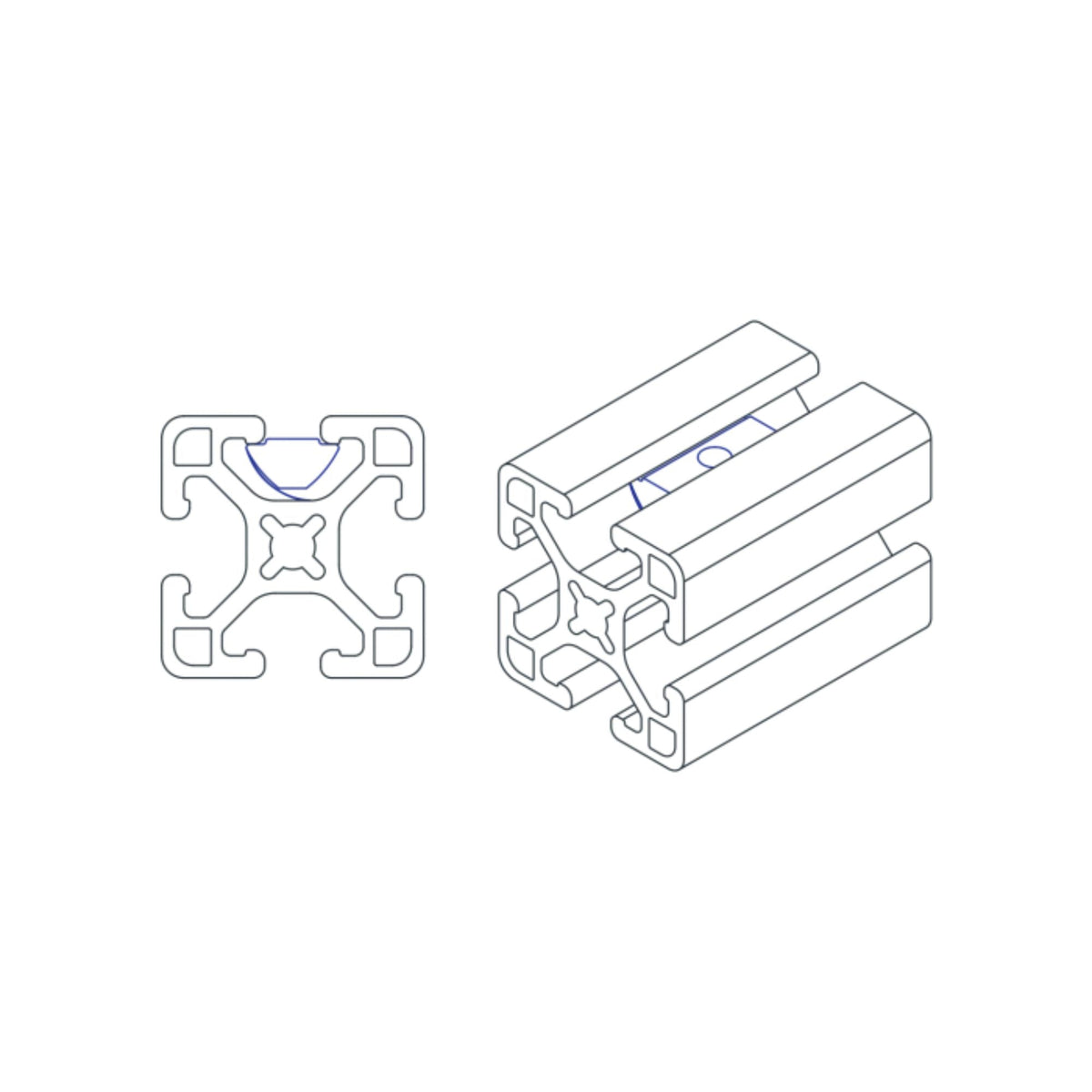 diagram of a t-nut inserted into a t-slotted bar