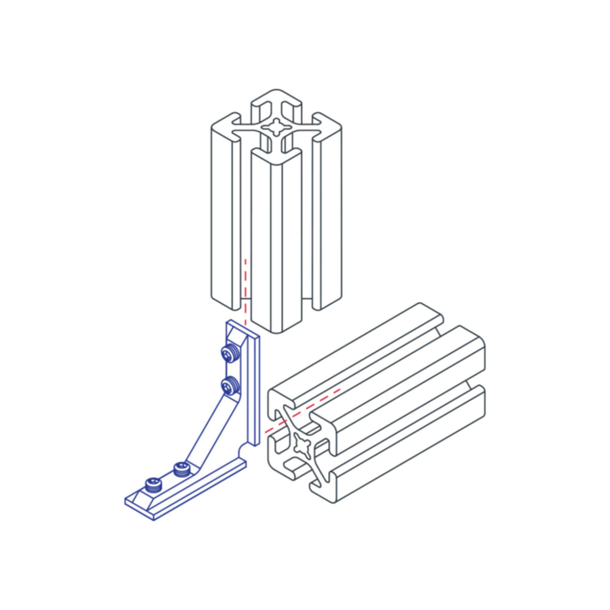 diagram of an inside corner connector