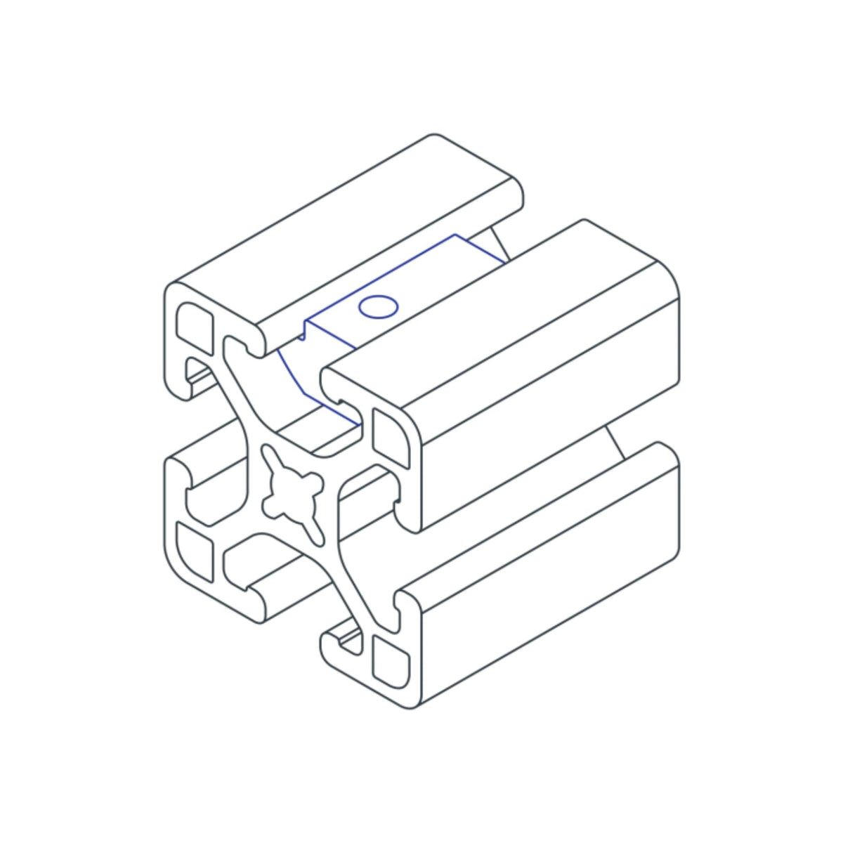 diagram of a t-nut inserted into a t-slotted bar