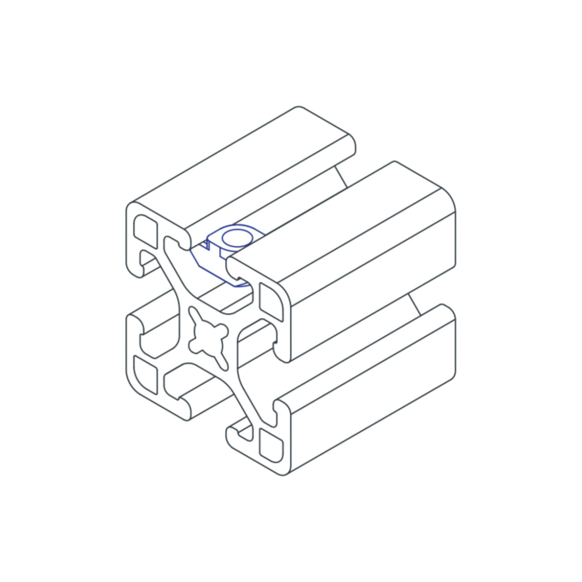 diagram of a t-nut inserted into a t-slotted bar