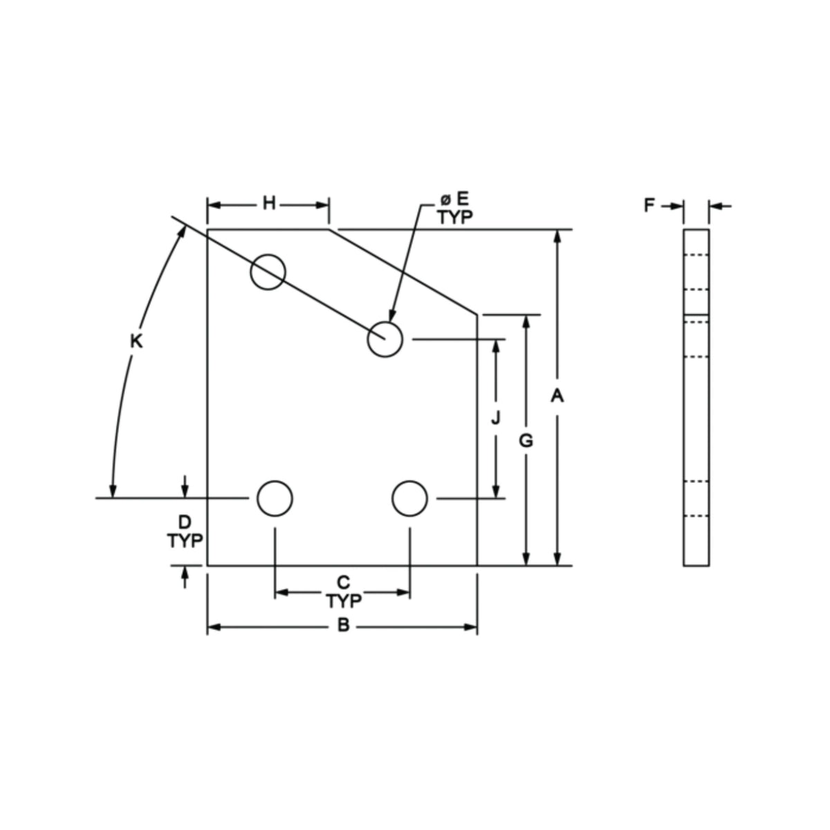 diagram of an angled flat plate