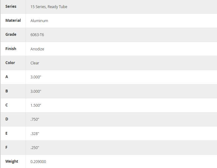 80/20 | 15 Series 4 Hole Joining Plate | 4367