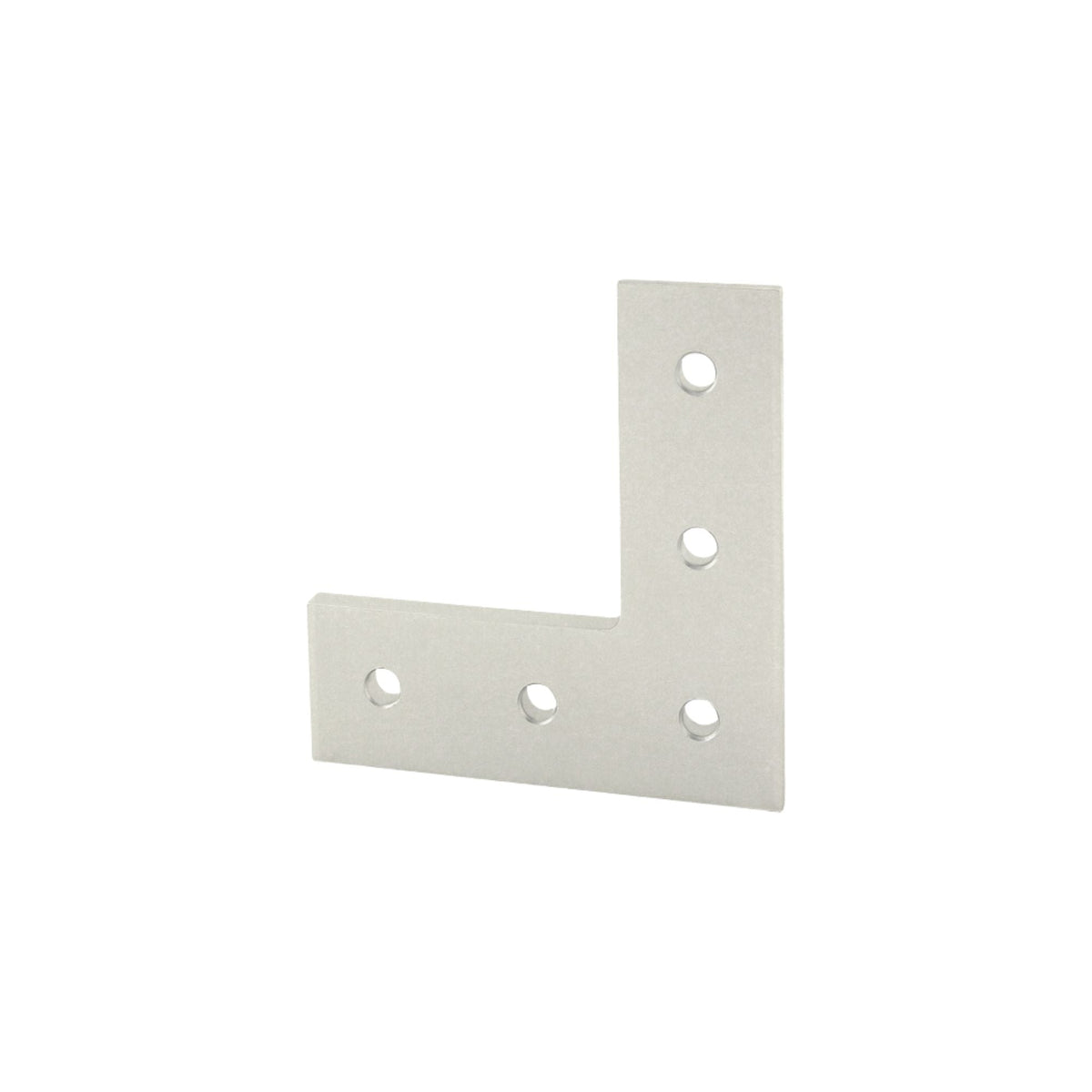 flat L-shaped joining plate with five mounting holes