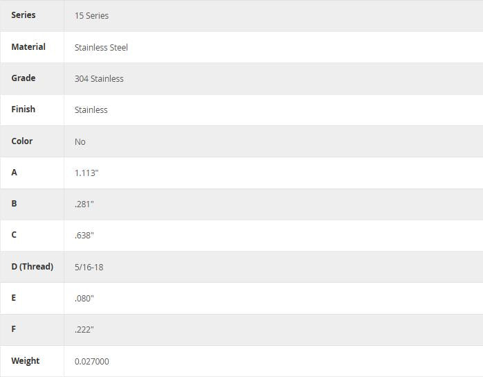 80/20 | 15 Series 5/16-18 Slide-in Economy T-Nut - Offset Thread | 3678