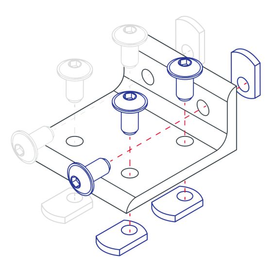 diagram of a corner bracket