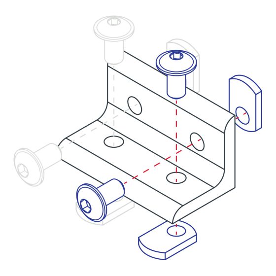 diagram of a corner bracket