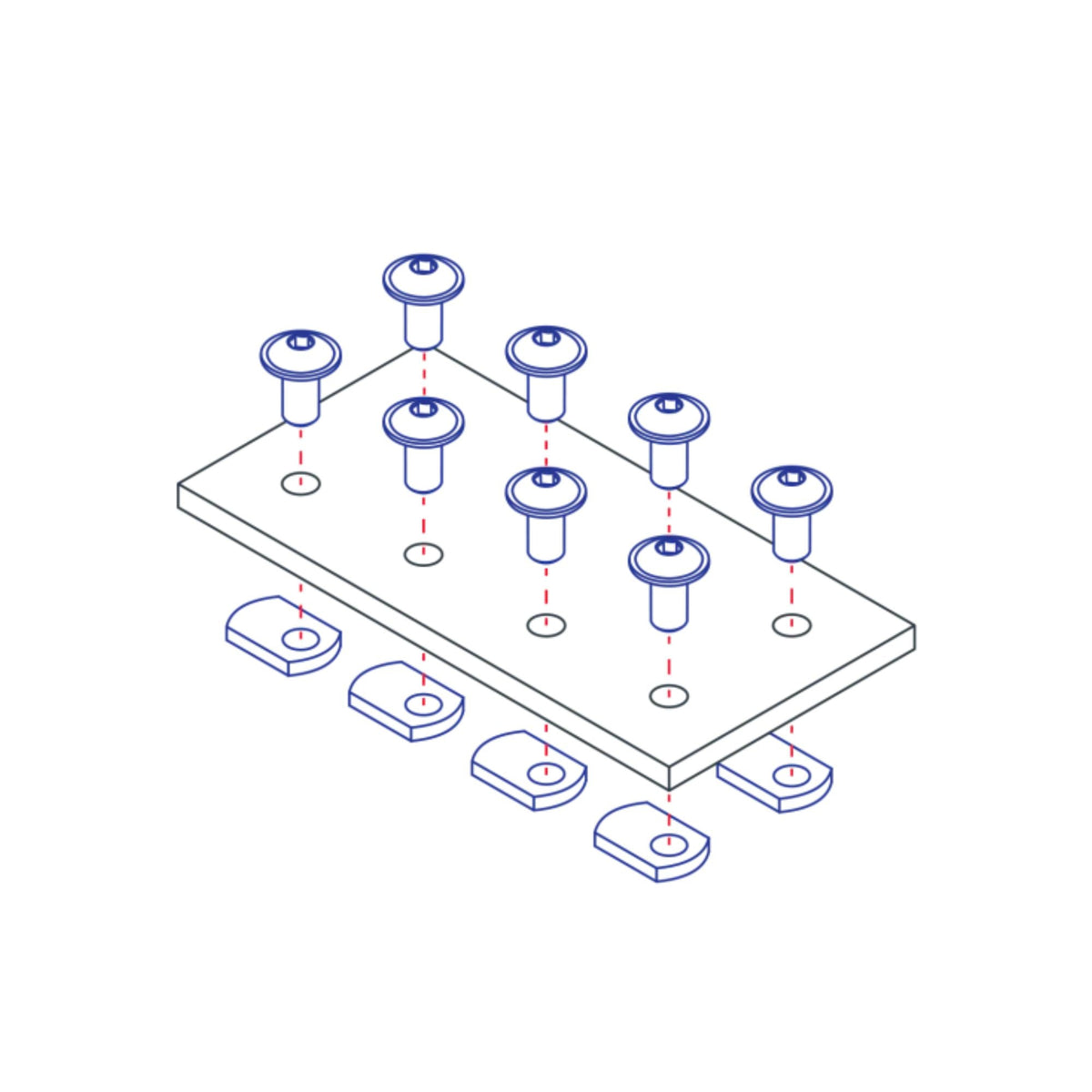 diagram of an 8 hole joining plate