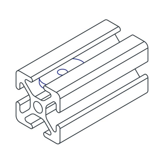 diagram of a t-nut inserted into a t-slot bar