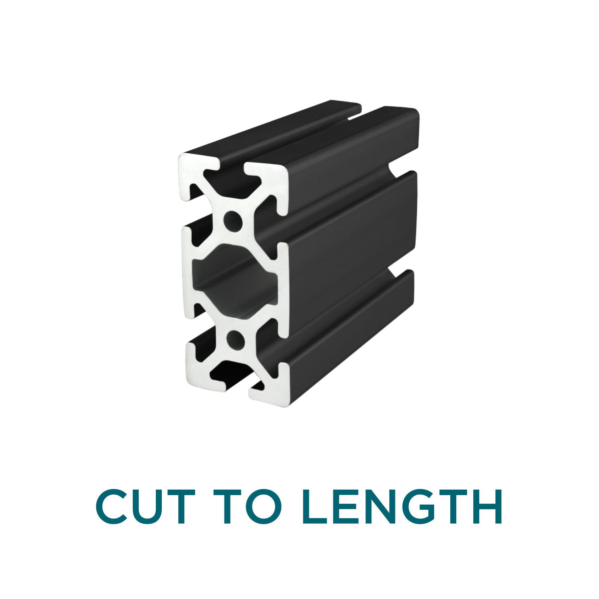 80/20 | 40MM x 80MM T-Slotted Extrusion 6.05M bar - Black Anodize | 40-4080-BLACK-6.05M