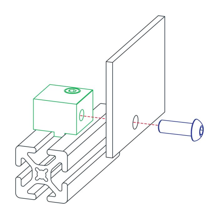 80/20 | 40S Panel Mount Block | 40-2425