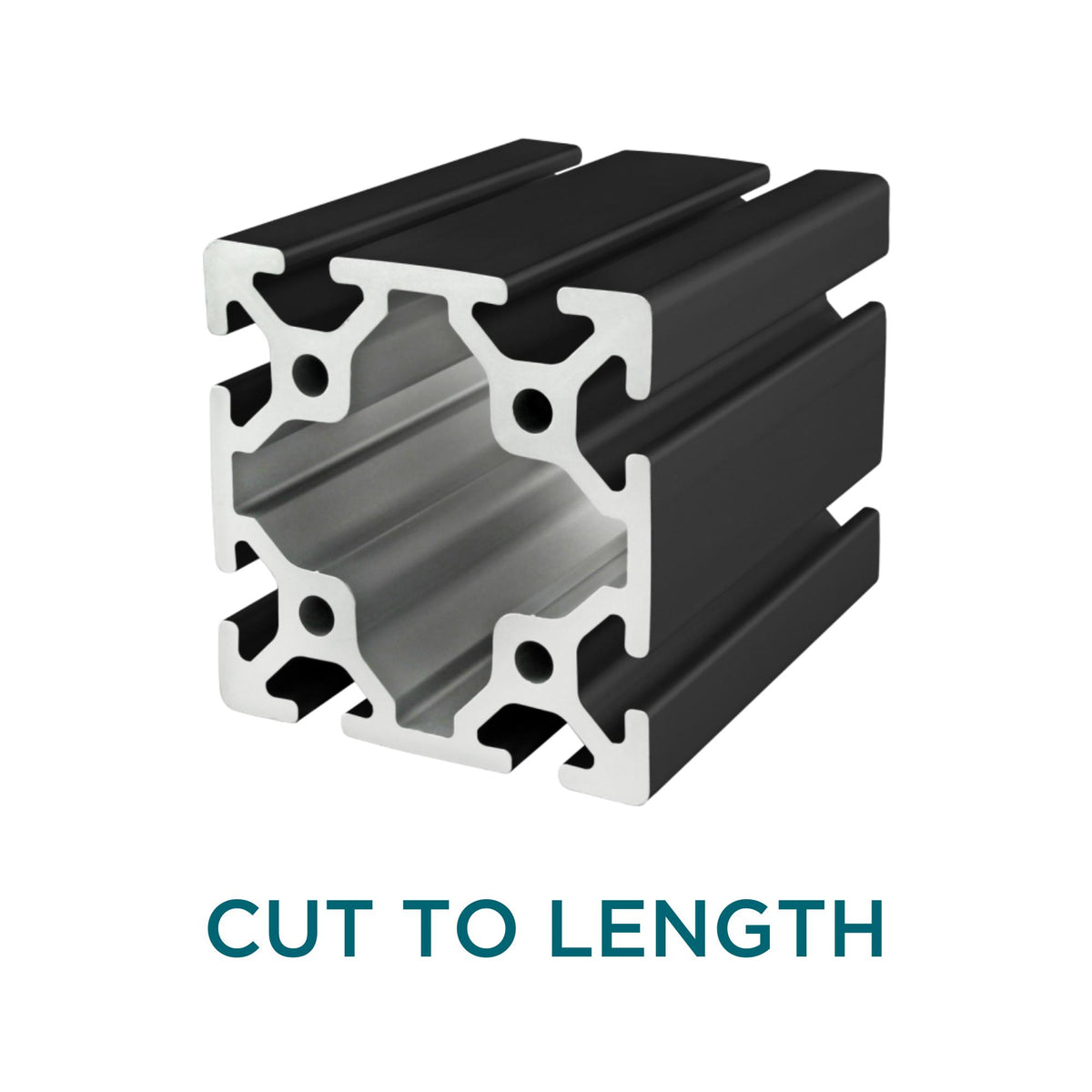 80/20 | 80MM x 80MM T-Slotted Extrusion 6.05M Bar - Black Anodize | 40-8080-BLACK-6.05M