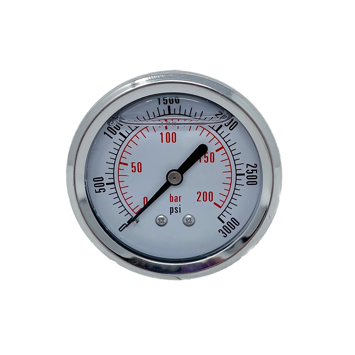 Hydraulic | Glycerin Filled 2.5" Gauge, 0-3000 PSI. Back Mount | CF1P-210D