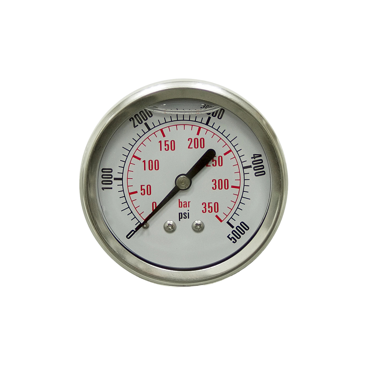 Hydraulic | Glycerin Filled 2.5" Gauge, 0-5000 PSI. Back Mount | CF1P-350D